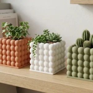 3D Printed Bubble Cube Planter